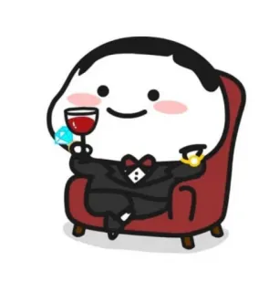 🍷 vin, classe, dessin animé, riche, succès telegram sticker