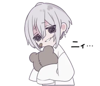 🍙 ニー… Anime, Traurig, Teddybär, Cartoon, Emotional telegram sticker
