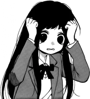 😩 anime, manga, girl, sad, crying, distressed, emotional telegram sticker