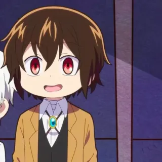 ☕️ Dazai Osamu Bungo Stray Dogs Аниме, Чиби, Дазай, Bungo Stray Dogs telegram sticker