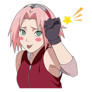 😛 Sakura Naruto Аниме, Мультфильм, Сакура, Наруто, Персонаж, Женщина telegram sticker