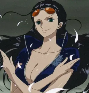 👑 Nico Robin One Piece Anime, One Piece, Nico Robin, Manga, Personnage whatsapp sticker