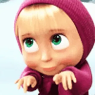 😤 Masha Masha and the Bear Cartoon, Kind, Mädchen, animiert, Figur, Mascha und der Bär telegram sticker