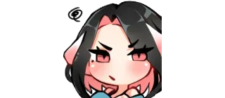 😏 Anime, Mädchen, Katzenohren, Süß, Wütend telegram sticker