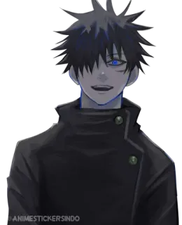 🦅 Megumi Fushiguro Jujutsu Kaisen @ANIMESTICKERSINDO Anime, Mangá, Jujutsu Kaisen, Megumi Fushiguro, Adesivo, Personagem de anime, Sombrio telegram sticker