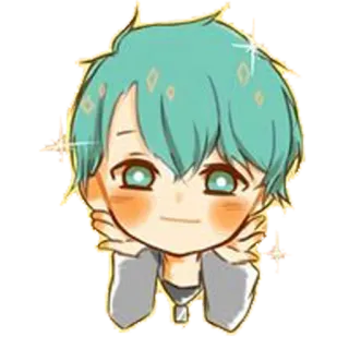 ☺️ Anime, Chibi, Carino, Kawaii, Manga, Scintillio telegram sticker