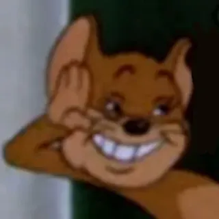 😂 Jerry Mouse Tom and Jerry cartoon, mouse, middle finger, offensive, animation, jerry telegram sticker