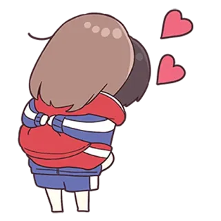 ❤️ 漫画, ハグ, 愛, ハート, 愛情 telegram sticker