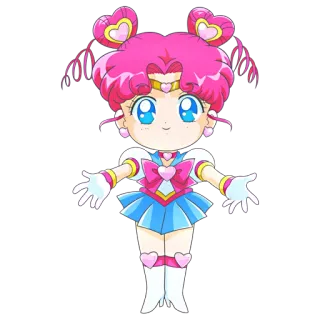 ❤ Chibi Moon Sailor Moon ちびムーン, セーラームーン, アニメ, マンガ, 漫画, かわいい telegram sticker