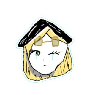 😭 crying, sad, tears, woman, glasses, cartoon, emotion telegram sticker