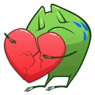 💔 rã, desilusão amorosa, triste, coração partido, chorando telegram sticker
