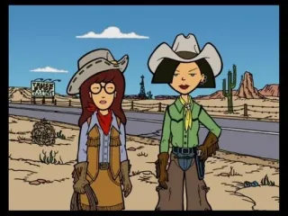🌟 cartoon, cowboy, desert, western, Daria, Rodeo, girl telegram sticker