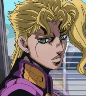 😂 Giorno Giovanna JoJo's Bizarre Adventure Anime, Manga, Jojo, Giorno Giovanna, Charakter, Blond telegram sticker
