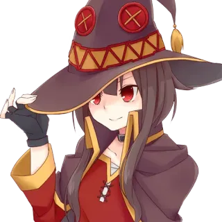 😎 Megumin Konosuba Anime, Megumin, Konosuba, Sorcière, Magie, Kawaii whatsapp sticker