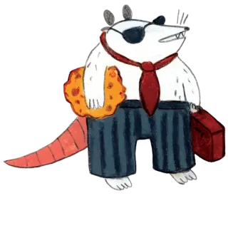 😎 opos, pirat, biznes, teczka, pączek, kreskówka, zwierzę, zabawny telegram sticker