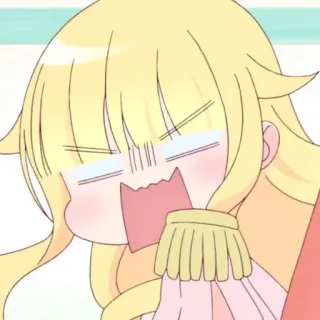 ☁️ Anime, Dibujos animados, Expresión, Enojado, Frustrado, Rubio, Animación whatsapp sticker