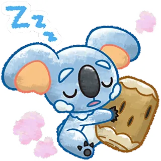 😴 ZZZ koala, sleepy, cute, animal, cartoon, dreaming, sleeping telegram sticker