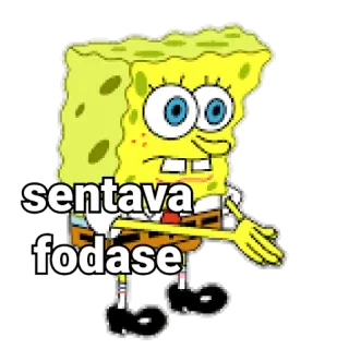 😏 Spongebob sentava fodase spongebob, cartoon, meme, offensive telegram sticker