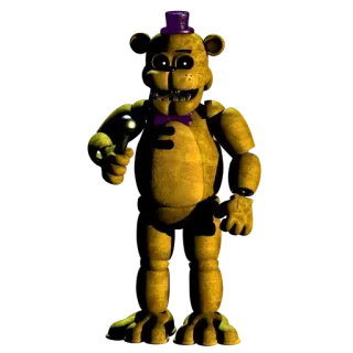 🌟 Golden Freddy Five Nights at Freddy's video game, horror, animatronic, golden freddy, fnaf telegram sticker
