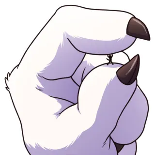 👌 มือ, การ์ตูน, จับภาพ, กรงเล็บ, ใหญ่ telegram sticker