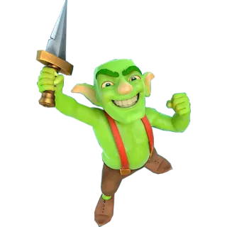 ⛓ Goblin Fantaisie, Gobelin, Épée, Monstre, Vert, Dessin animé whatsapp sticker