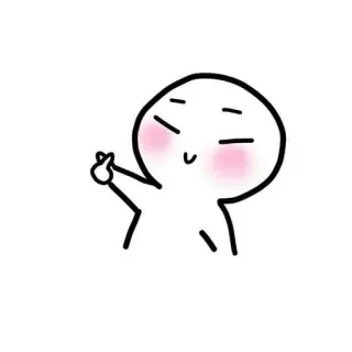 ❤️ Dessin animé, Personnage, Kawaii, Coeur avec les doigts, Mignon, Amour telegram sticker