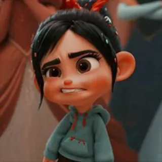 ✨ Vanellope Wreck-It Ralph dessin animé, animé, Disney, personnage, Vanellope von Schweetz, Les Mondes de Ralph, autocollant telegram sticker