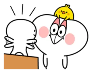 ♥️ cartoon, cute, bird, chick, friendship, happy telegram sticker