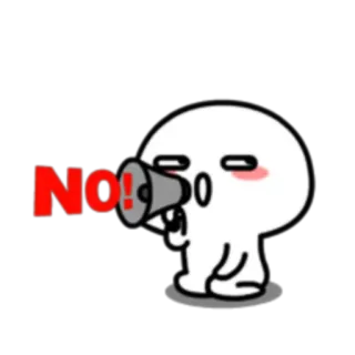 🚫 NO! โทรโข่ง, ประท้วง, ไม่, โกรธ, ตะโกน, การปฏิเสธ, การปฏิเสธ telegram sticker