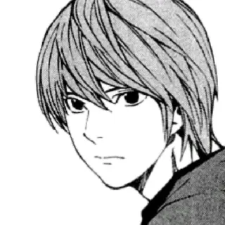🙁 Light Yagami Death Note Anime, Manga, Personnage, Portrait, Light Yagami, Death Note telegram sticker