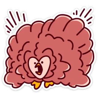 😳 Vogel, flauschig, süß, Cartoon, Tier, Sticker whatsapp sticker