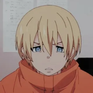 😊 Arthur Boyle Fire Force anime, Fire Force, Arthur Boyle, character, blonde hair, blue eyes telegram sticker