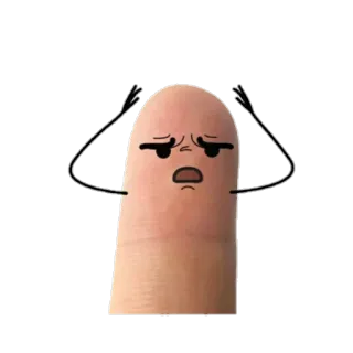 🤞 finger, cartoon, upset, emotion, finger person whatsapp sticker