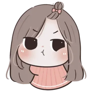 😤 cartoon, meisje, schattig, anime, sticker, kawaii whatsapp sticker