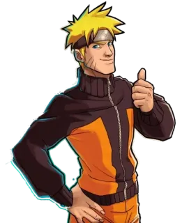 👍 Naruto Anime, Manga, Ninja, Cartone animato, Personaggio, Sorridendo, Pollice in su telegram sticker