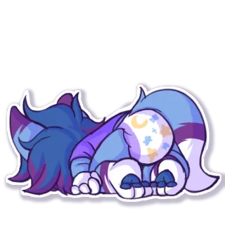 😢 cartoon, sleeping, cute, animal, character telegram sticker