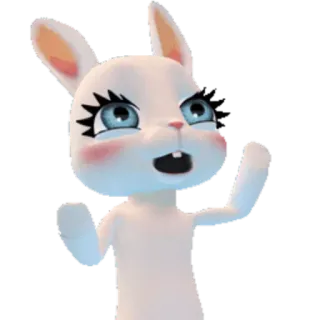 😂 заяц, кролик, мультфильм, персонаж, милый whatsapp sticker