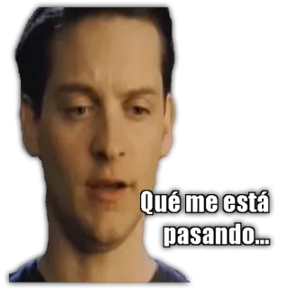 😰 Spider-Man Qué me está pasando... สไปเดอร์แมน, โทบีย์ แม็กไกวร์, ภาพยนตร์, สับสน whatsapp sticker