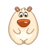 😔 くま, アニメ, 動物, かわいい, 悲しい whatsapp sticker