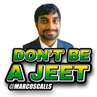 😂 DON'T BE A JEET meme, text, offensive, slang telegram sticker