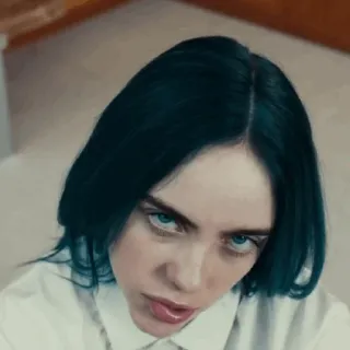 ☁️ Billie Eilish Billie Eilish, singer, celebrity, music, portrait telegram sticker