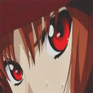 😠 anime, red eyes, sweat telegram sticker