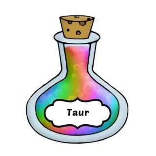 🍹 Taur potion, magic, taur, rainbow, colorful, bottle telegram sticker