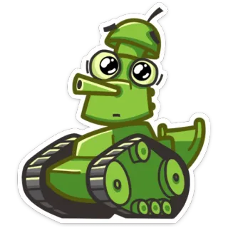 😐 tank, militer, kendaraan, kartun, lucu whatsapp sticker