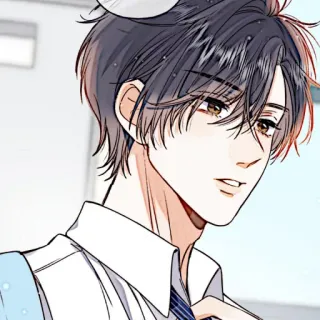 📼 Anime Stil, Cartoon, Hübsch, Mann, Porträt whatsapp sticker