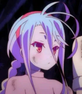😐 Shiro No Game No Life Anime, Shiro, No Game No Life, dễ thương, Manga whatsapp sticker