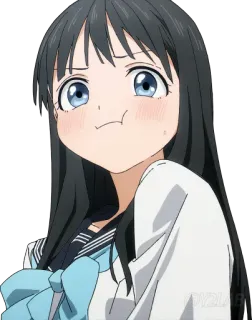 🙎‍♀ Anime, Ragazza, Uniforme scolastica, Carino, Cartone animato whatsapp sticker