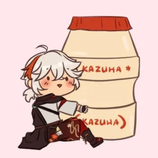 ❤️ Kazuha KAZUHA 动漫, 可爱, 贴纸, 枫原万叶, 原神 telegram sticker