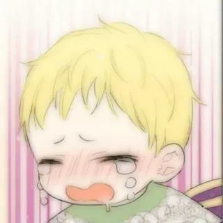 🎀 weinen, traurig, baby, kind, cartoon whatsapp sticker