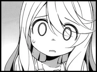 😰 anime, manga, girl, scared, shocked, expression, cartoon telegram sticker